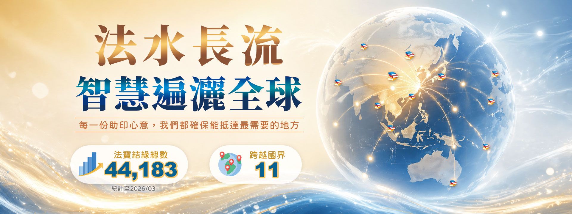 法水長流，智慧遍灑全球